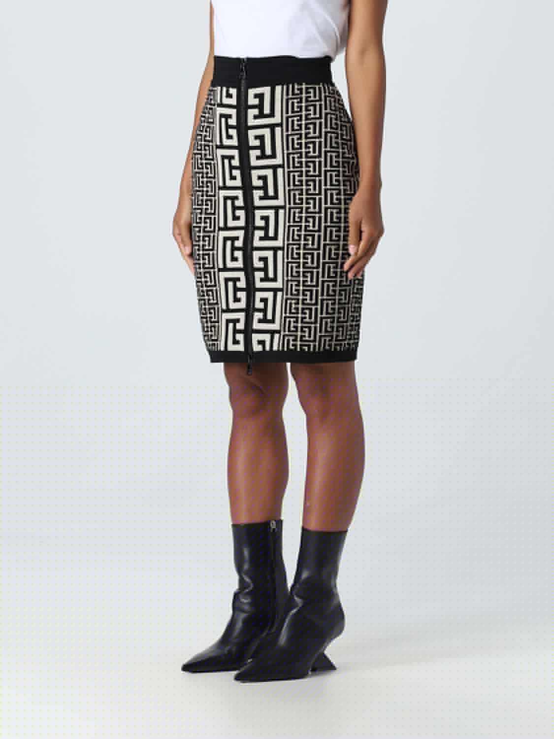 Geometric Knit Mini Skirt