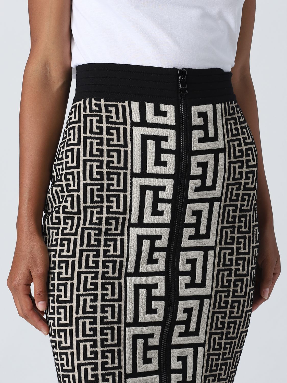 Geometric Knit Mini Skirt