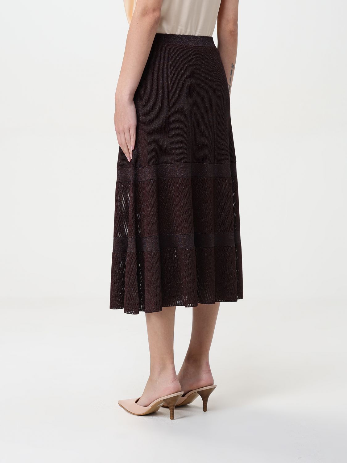 Elegant High-Waist Midi Skirt with Side Slit