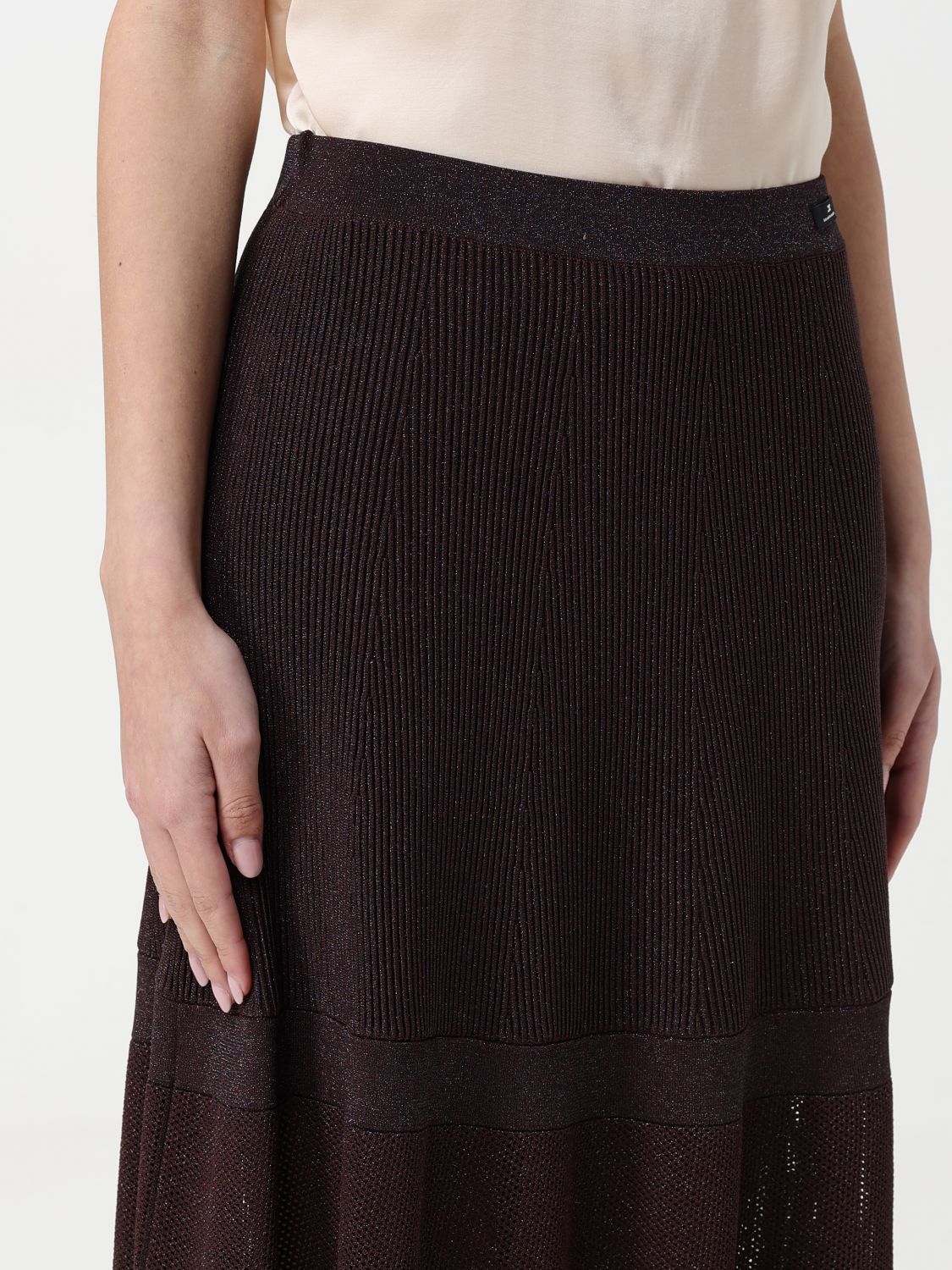 Elegant High-Waist Midi Skirt with Side Slit