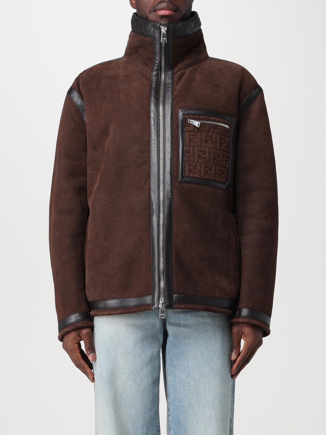 Shearling Jacket High Neck Zip Closure
