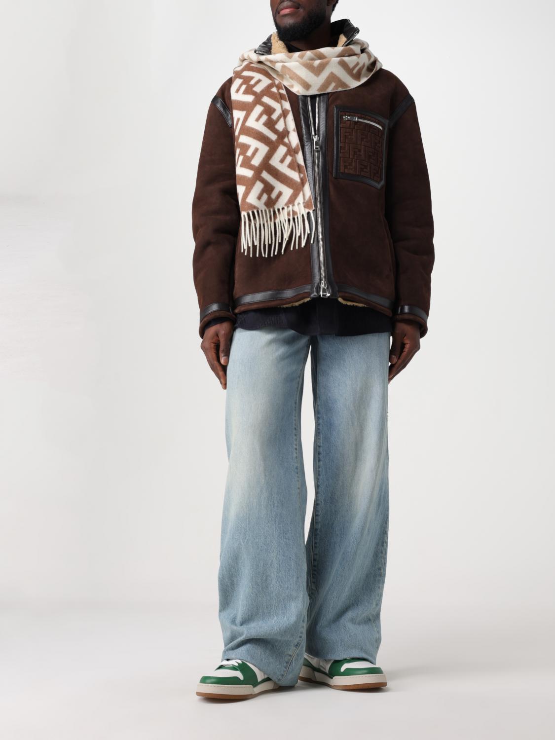 Shearling Jacket High Neck Zip Closure