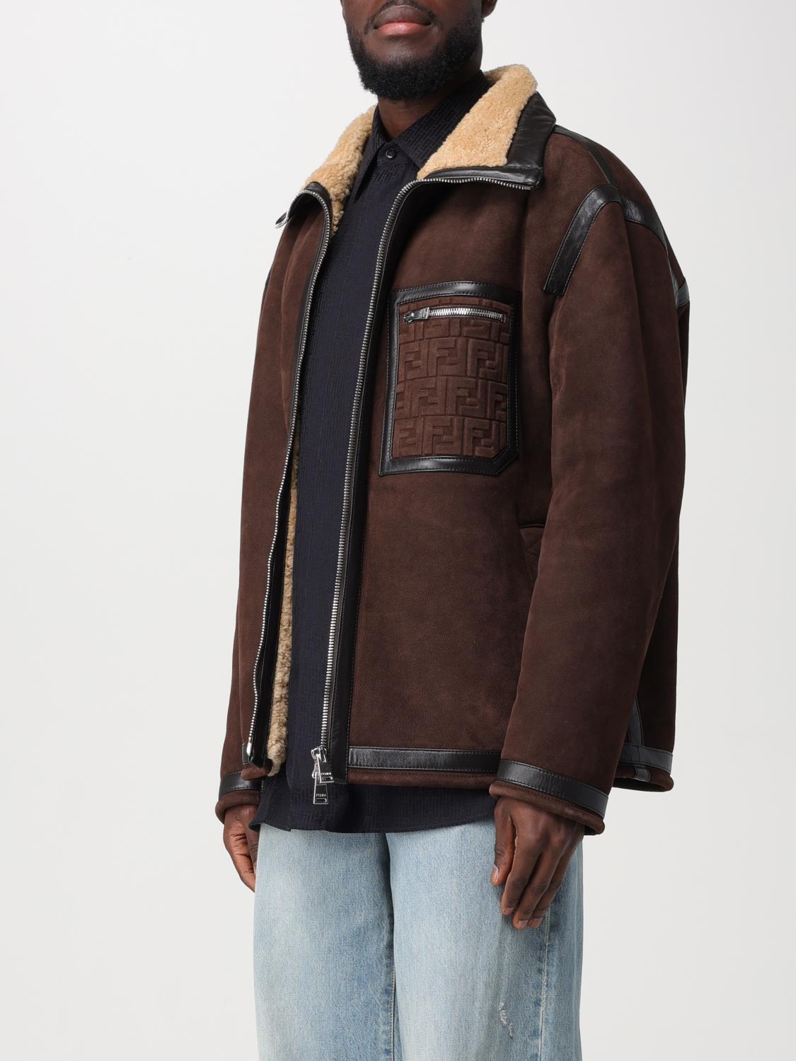 Shearling Jacket High Neck Zip Closure