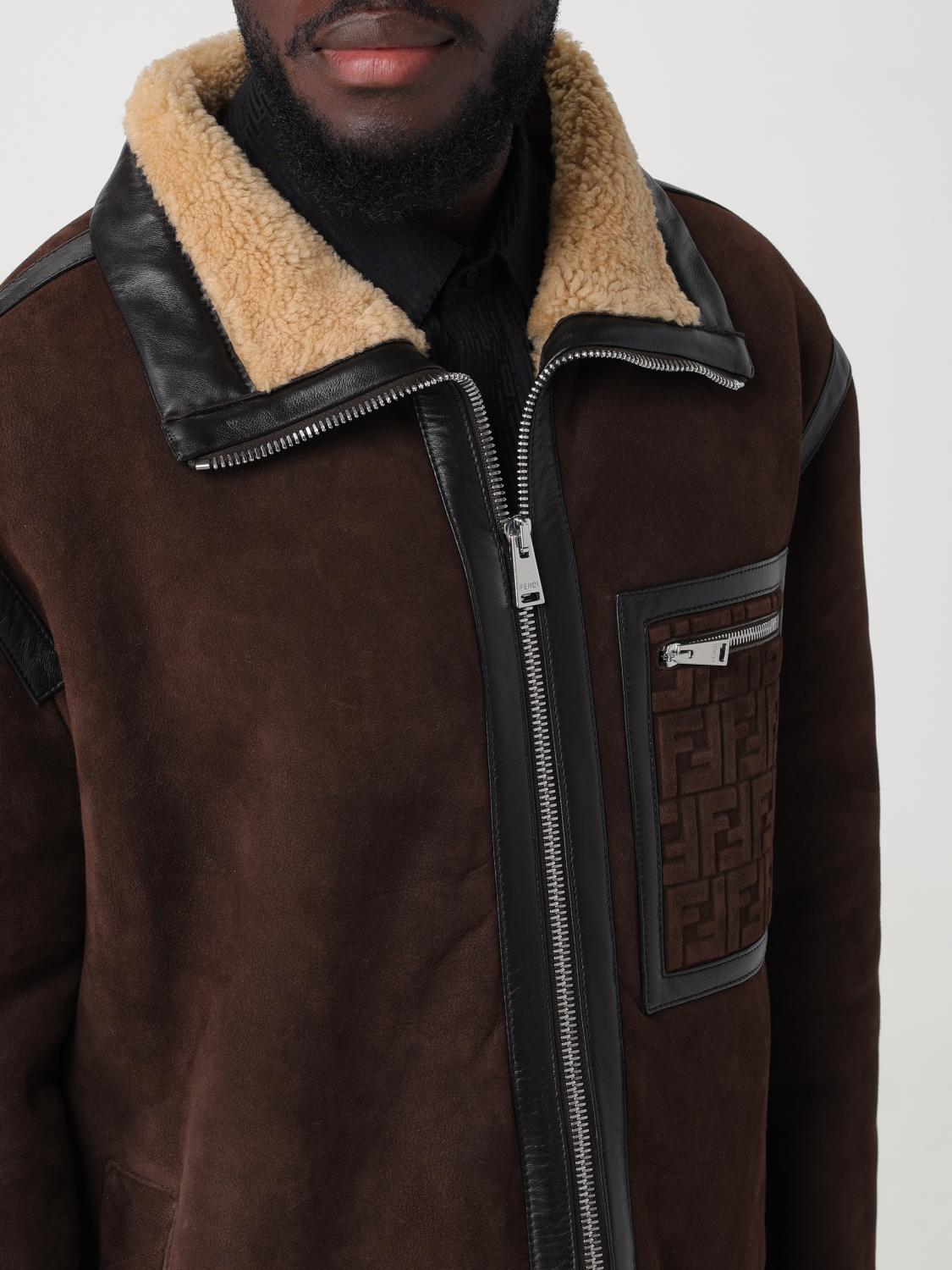 Shearling Jacket High Neck Zip Closure