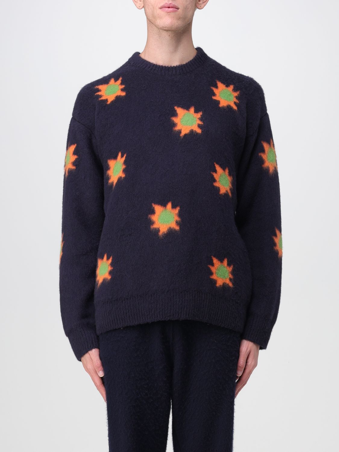Star Pattern Knit Pullover Sweater