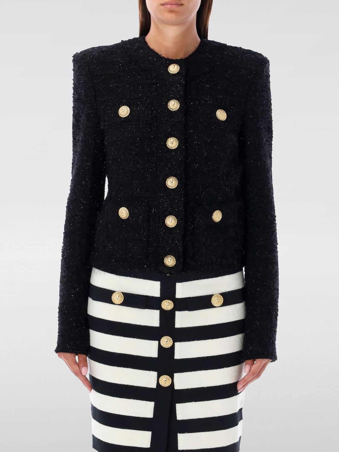 Tweed Jacket Button Detail