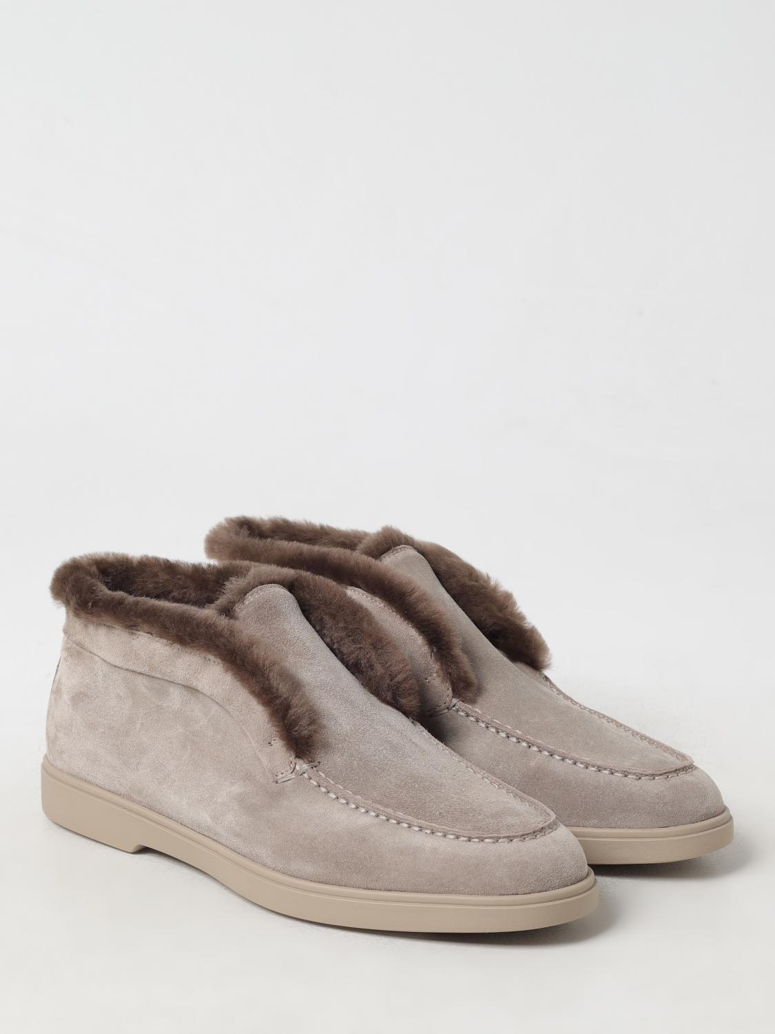 Suede Shearling Ankle Boots
