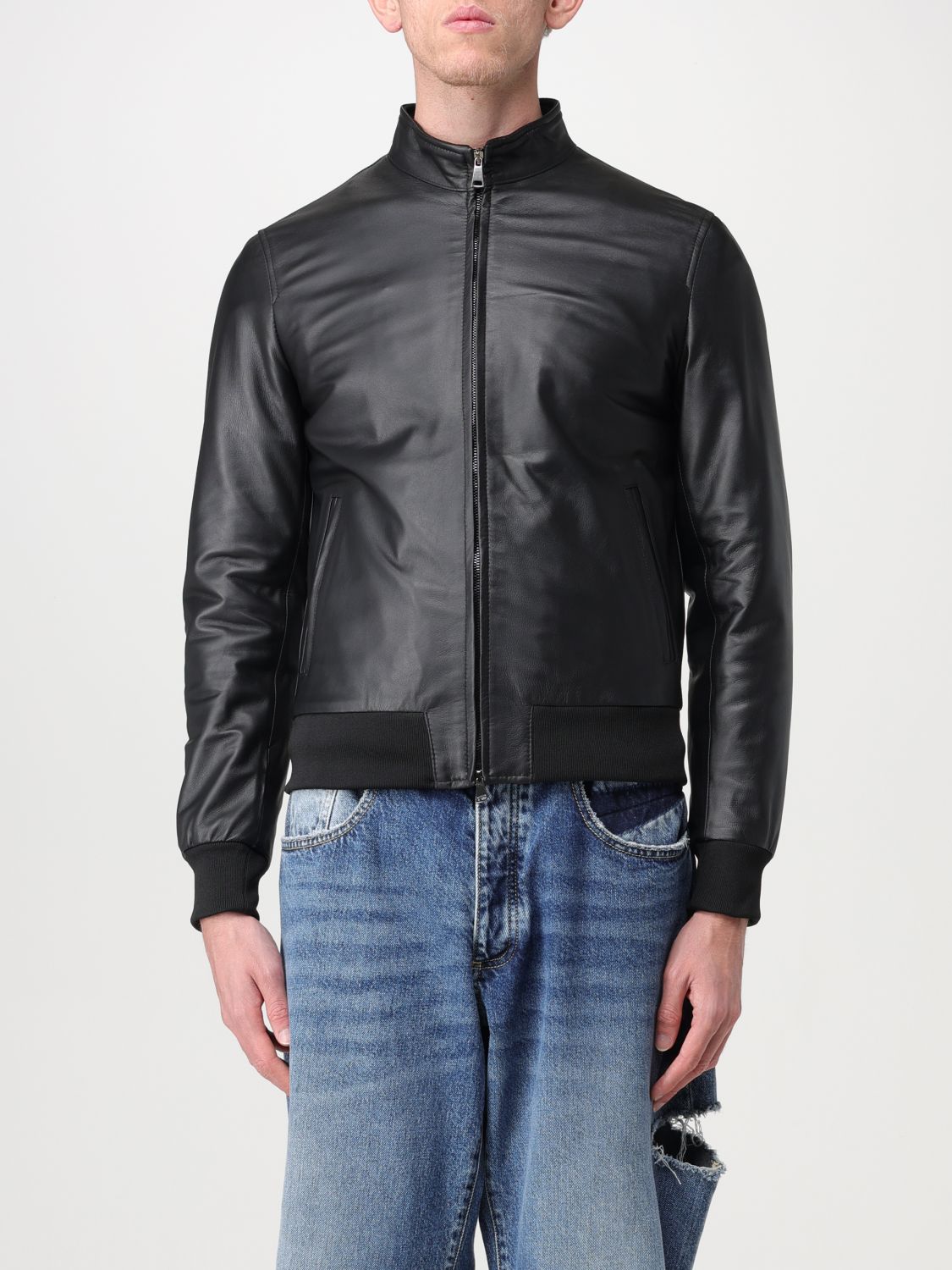 Leather Bomber Jacket