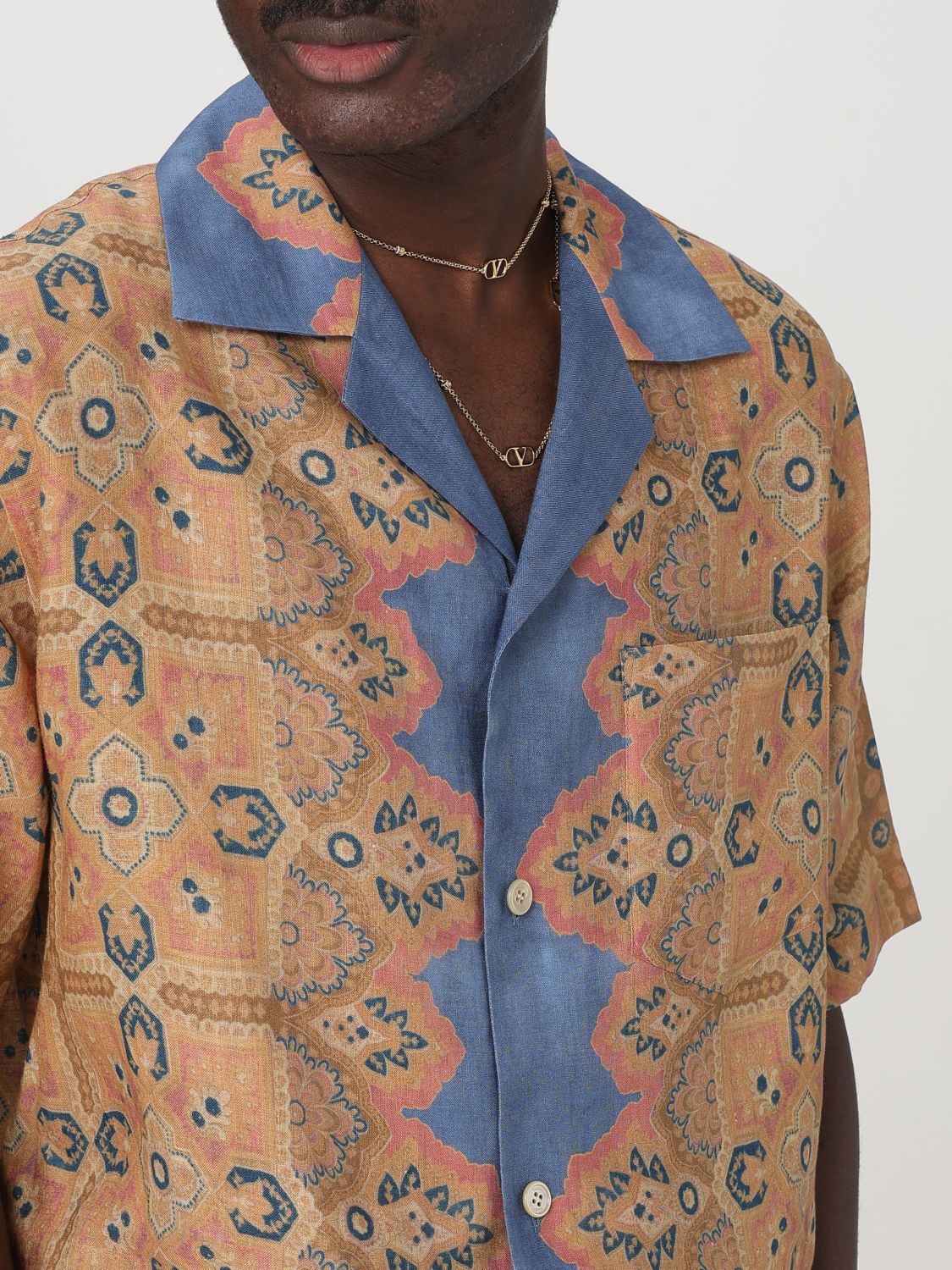 Valentino Garavani Logo Charm Necklace