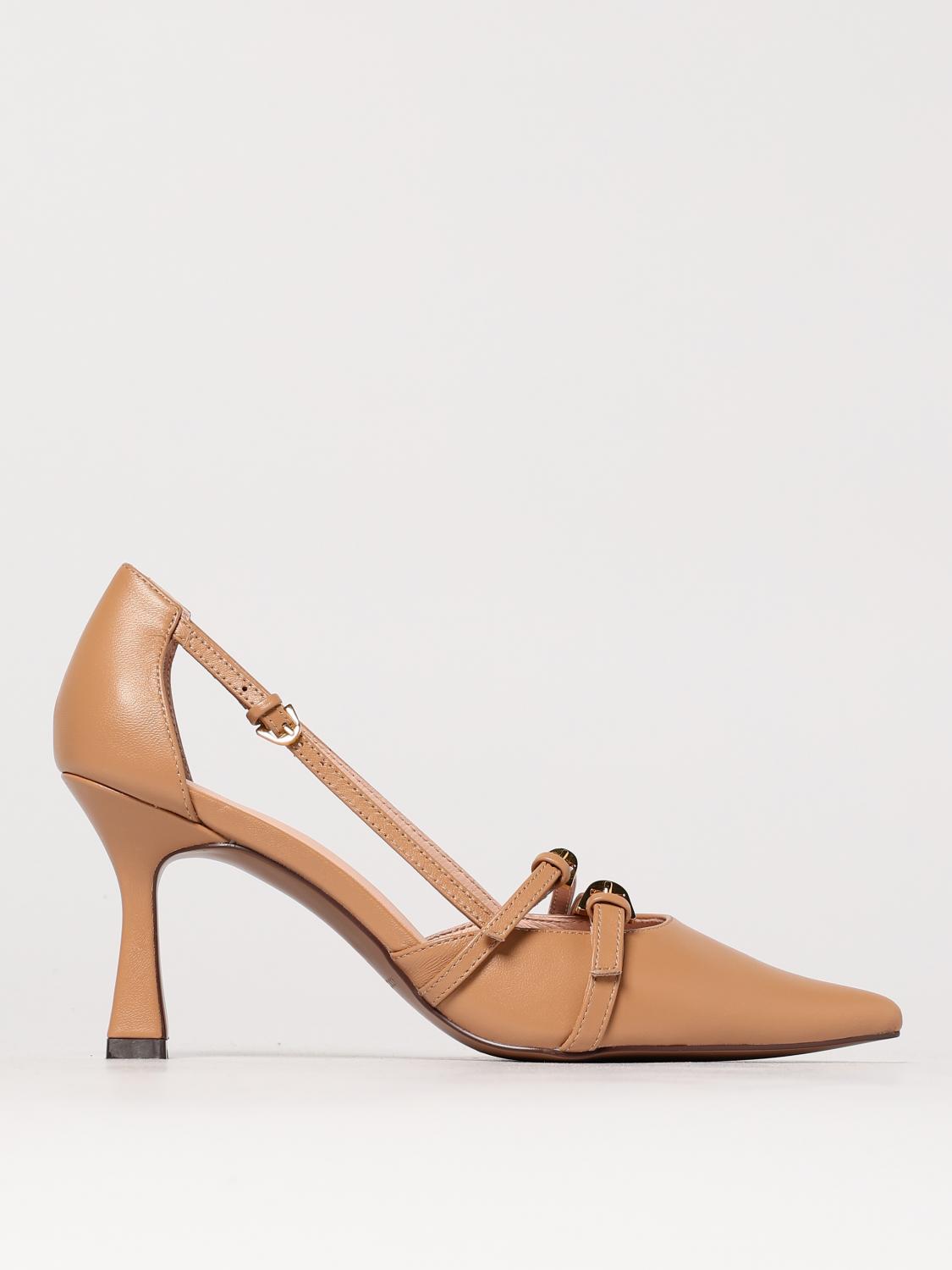 Leather Heels with Buckle Detail