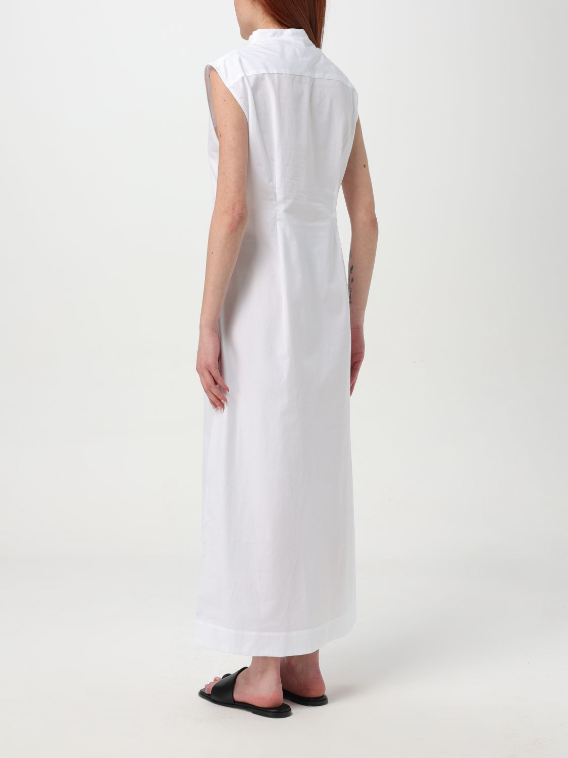 Sleeveless Cotton Poplin Shirt Dress