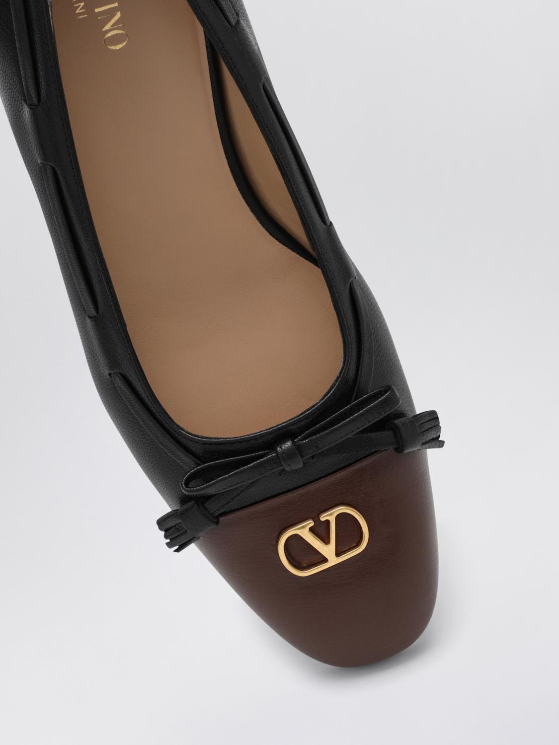 Rockstud Ballerina TwoTone Leather Flats