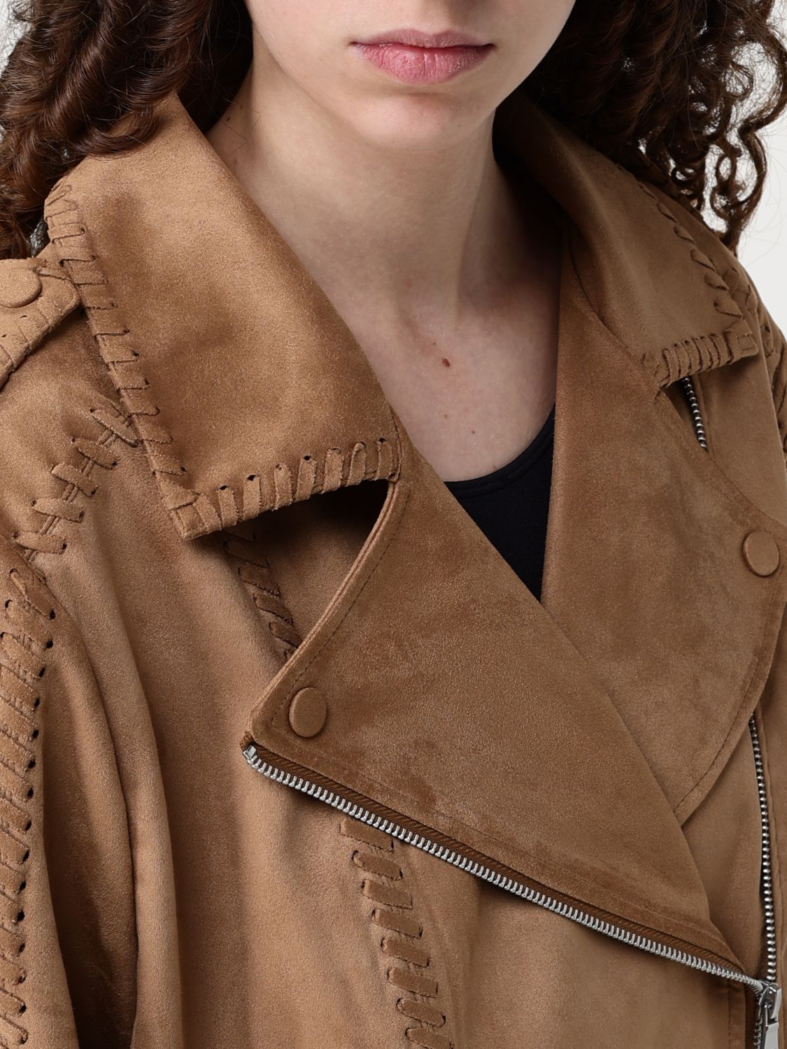 Braided Detail Moto Jacket