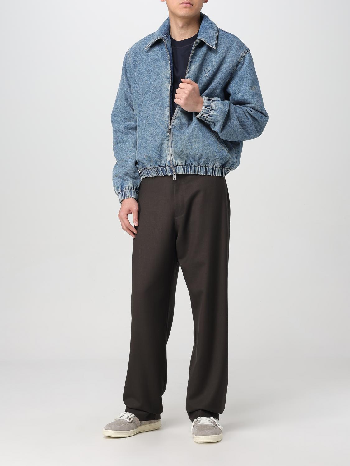 Denim Jacket Zip Closure Relaxed Fit