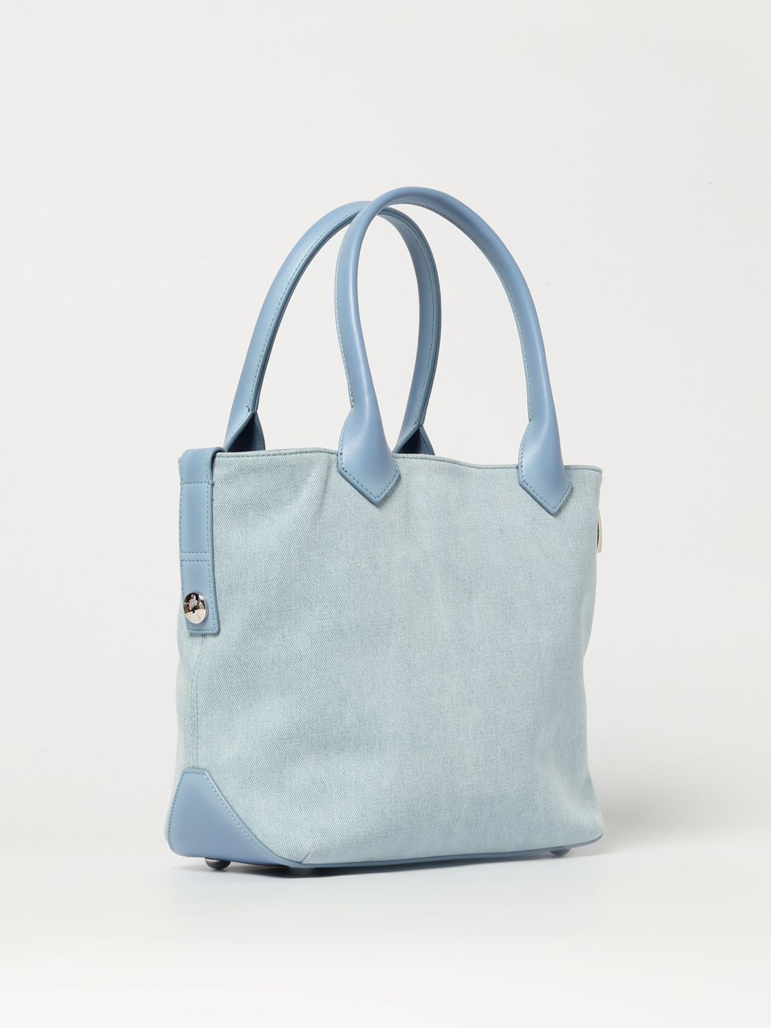 Denim Tote Bag Embossed Logo