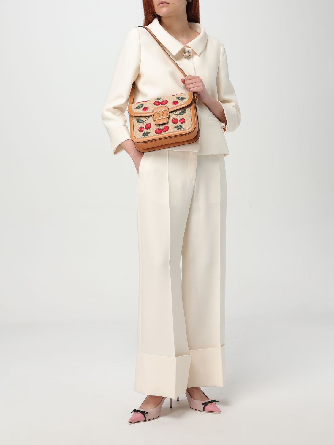 Roman Stud Cherry Print Crossbody