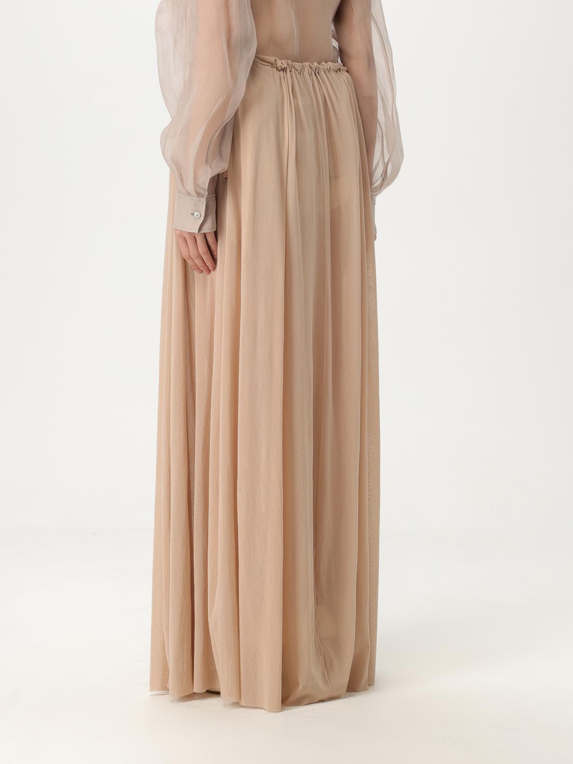 Silk Maxi Skirt Flowing Drape