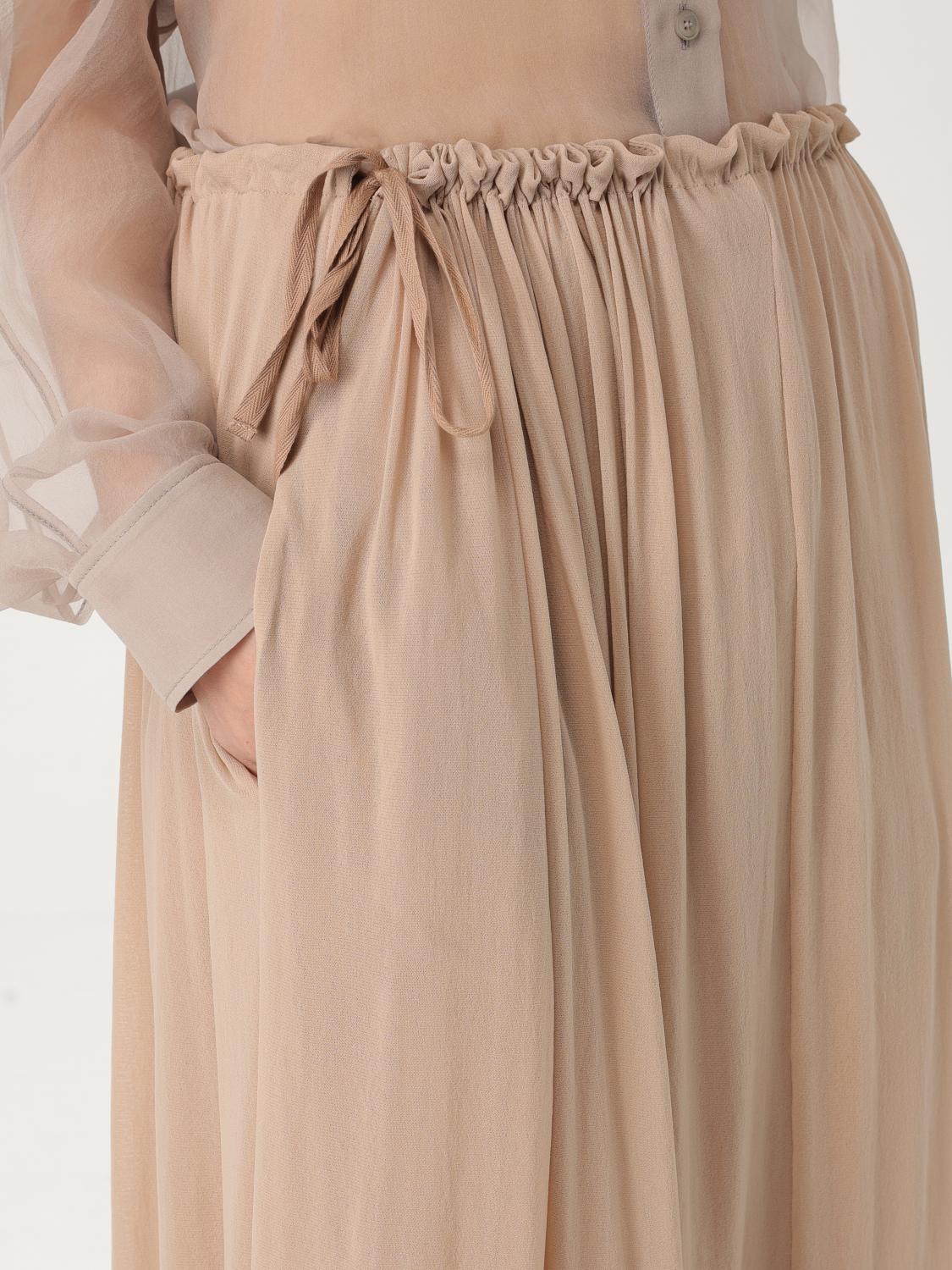 Silk Maxi Skirt Flowing Drape