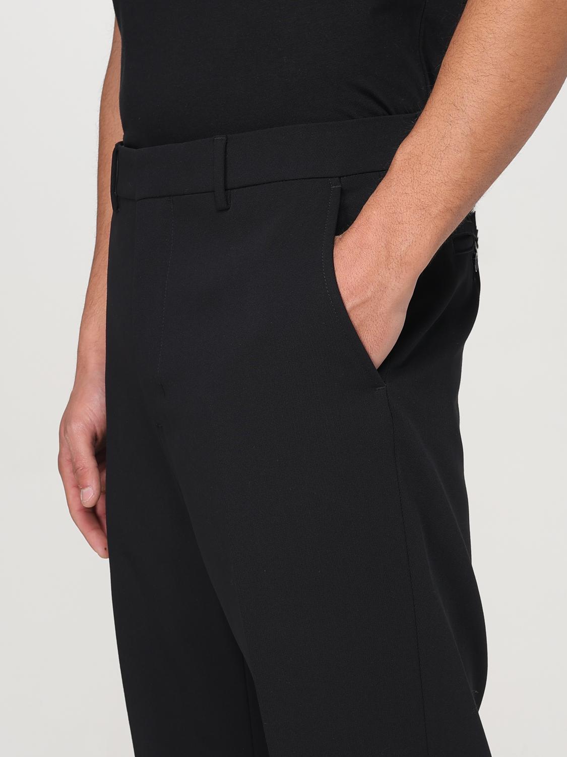 Classic Tailored Pants with Belt Loops and Side Pockets