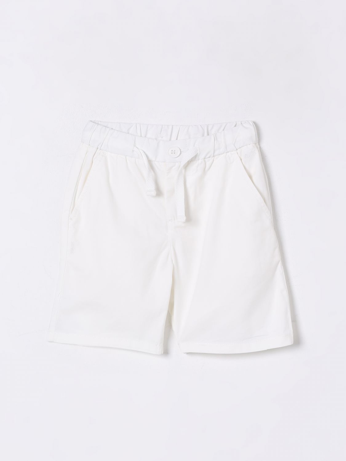 Kids White Drawstring Shorts