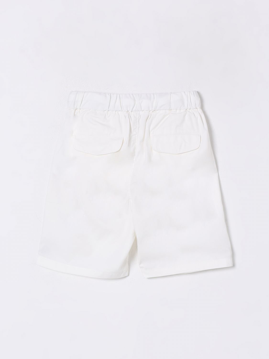 Kids White Drawstring Shorts