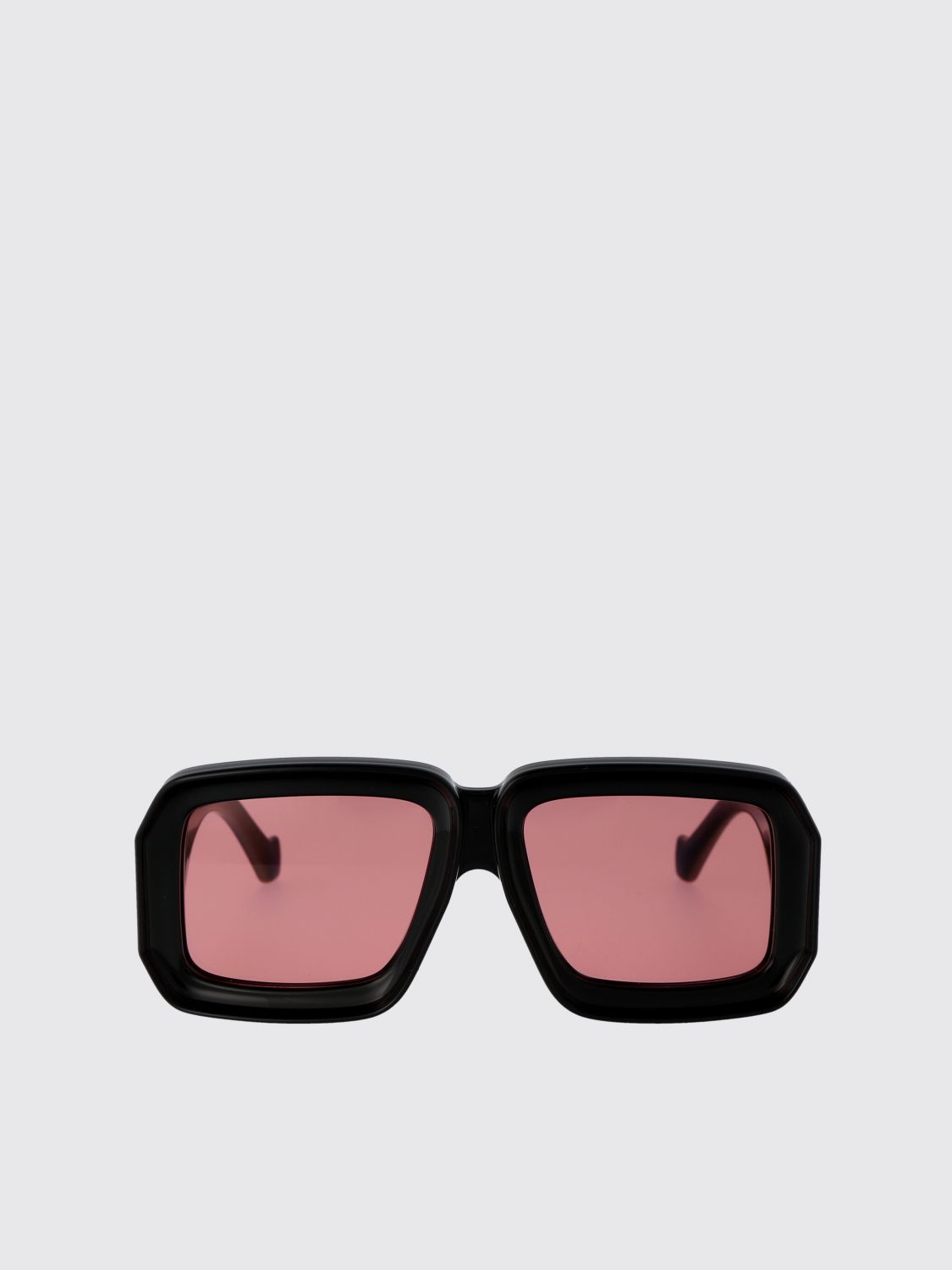 Oversized Square Sunglasses Pink Lenses