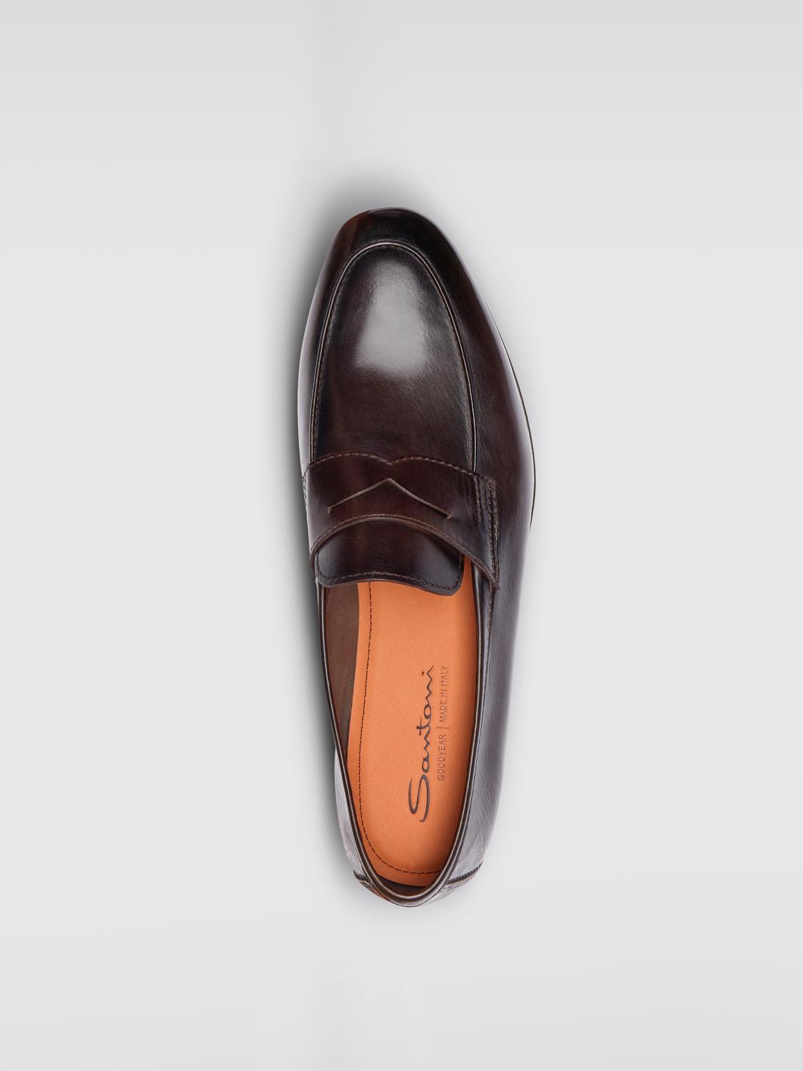 Mens Leather Slip-On Loafers