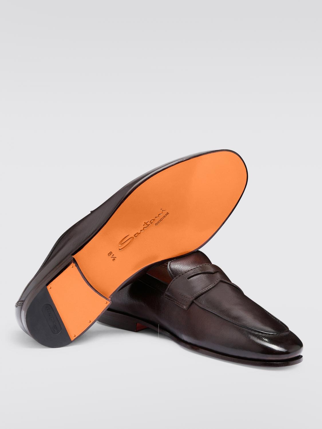 Mens Leather Slip-On Loafers