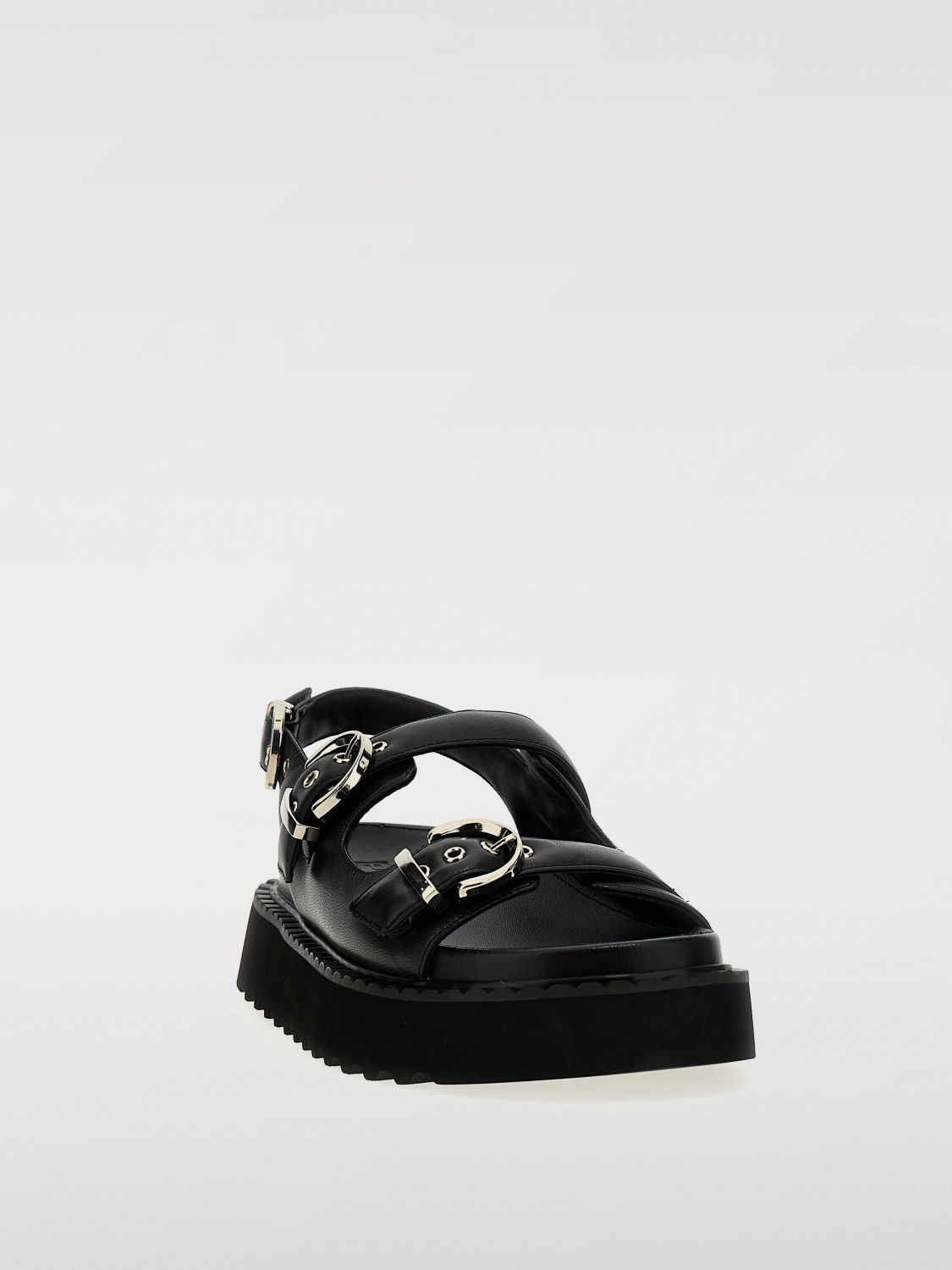 Platform Sandals Buckle Detail