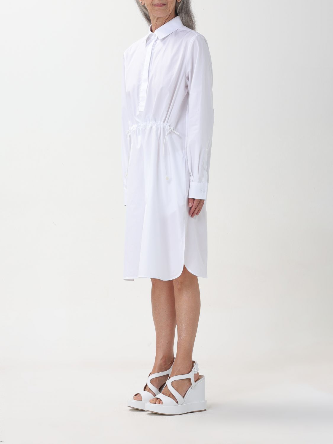 Shirt Dress with Drawstring Waist