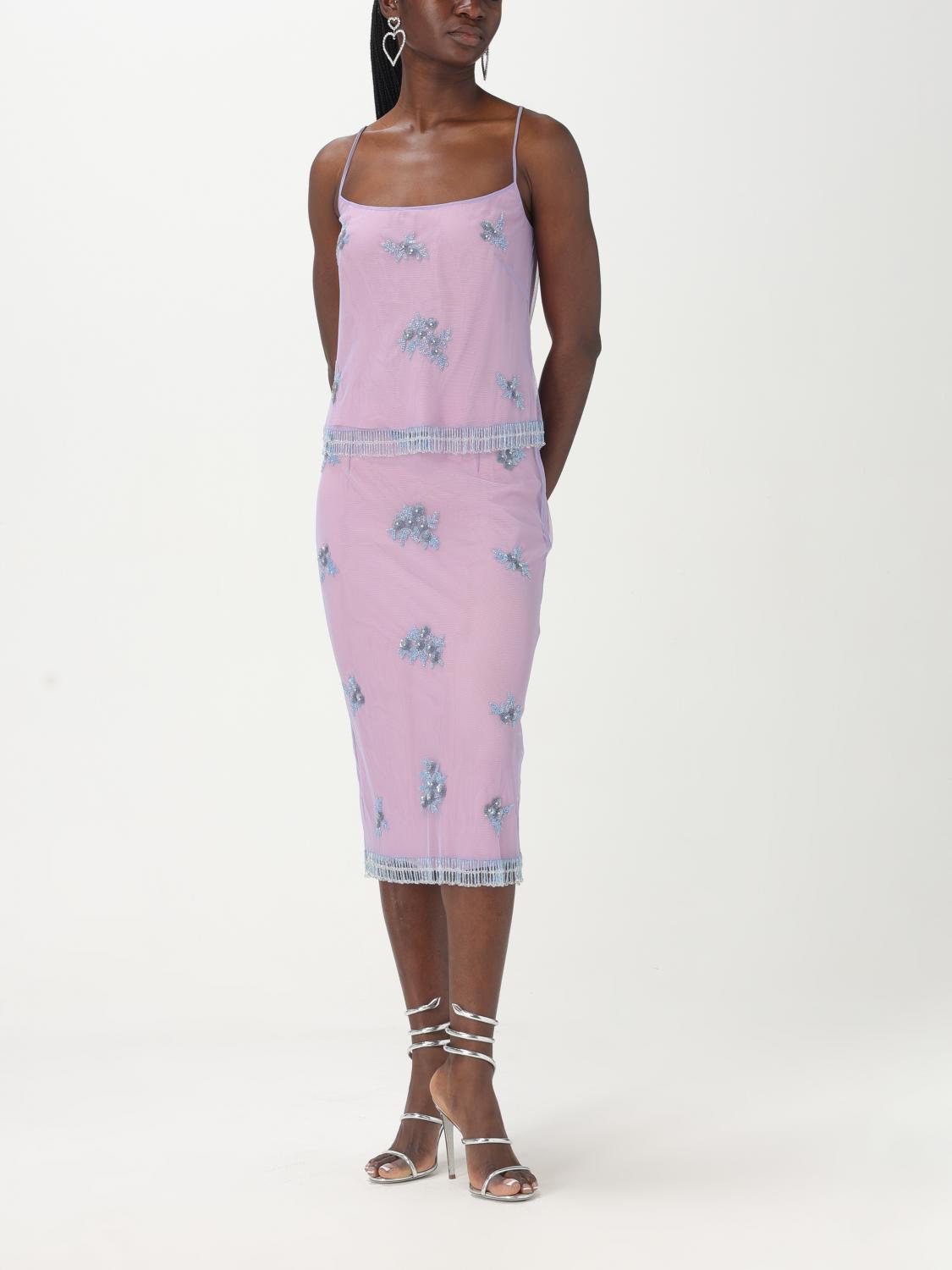 Embellished Tulle Midi Skirt