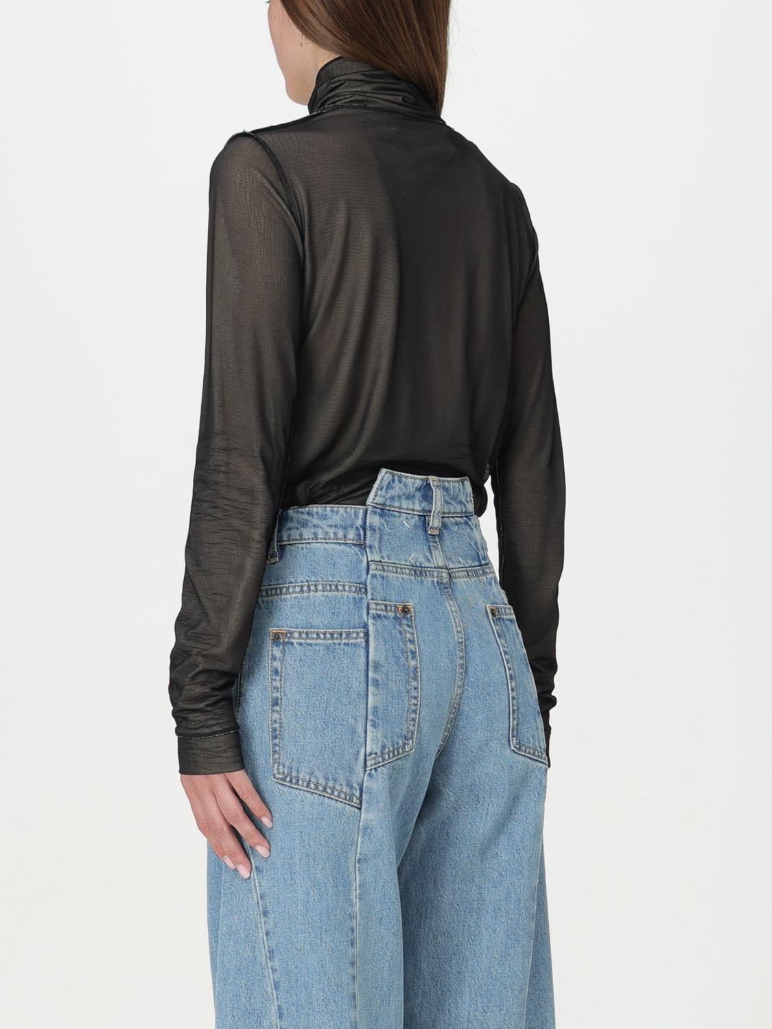 Mesh Mock Neck Long Sleeve Top