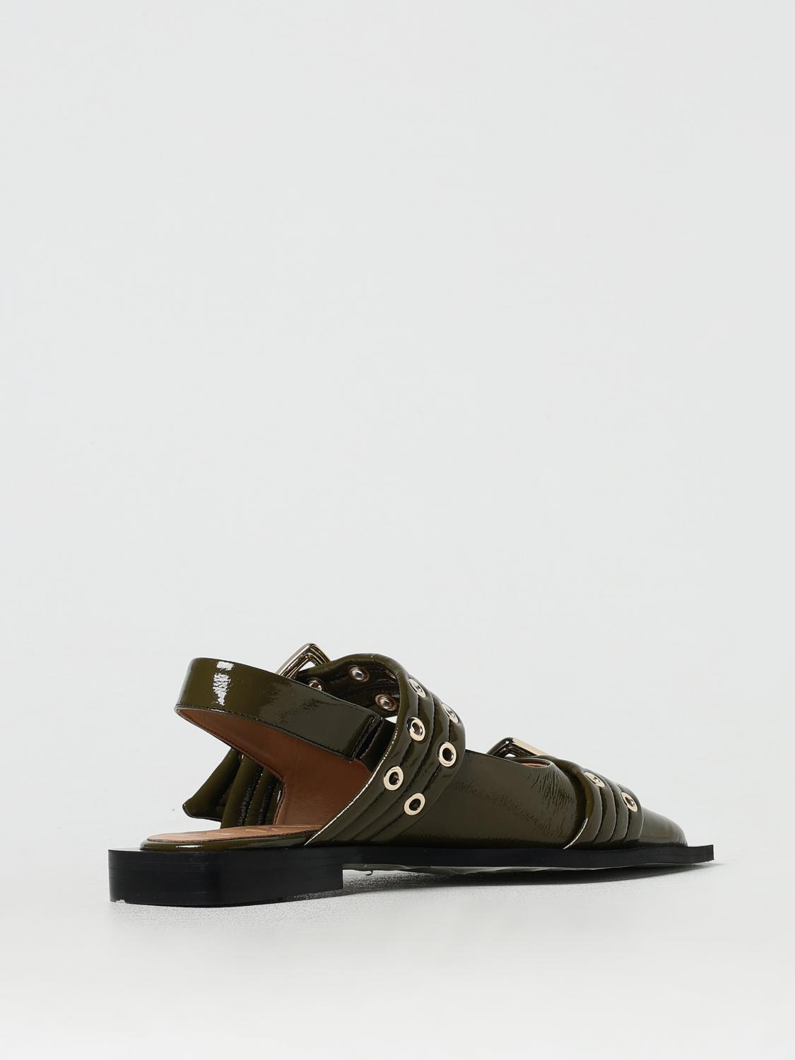 Double Buckle Patent Leather Slingbacks