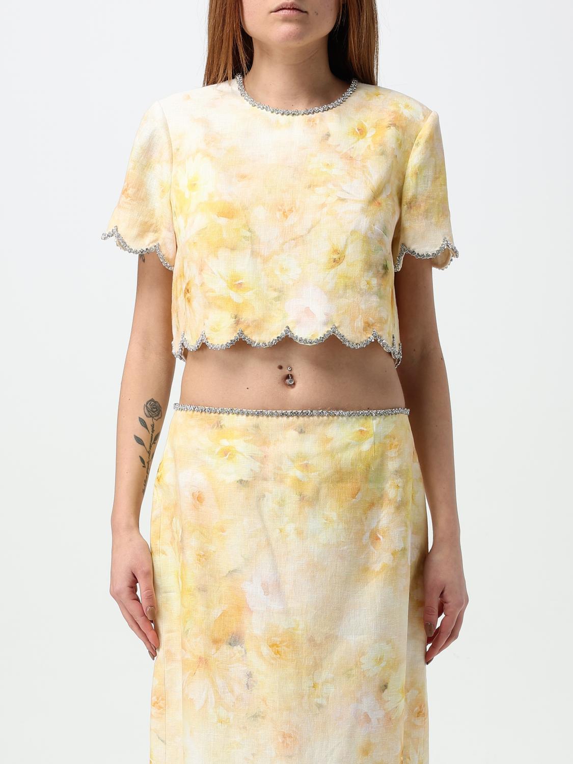 Floral Print Scalloped Hem Top