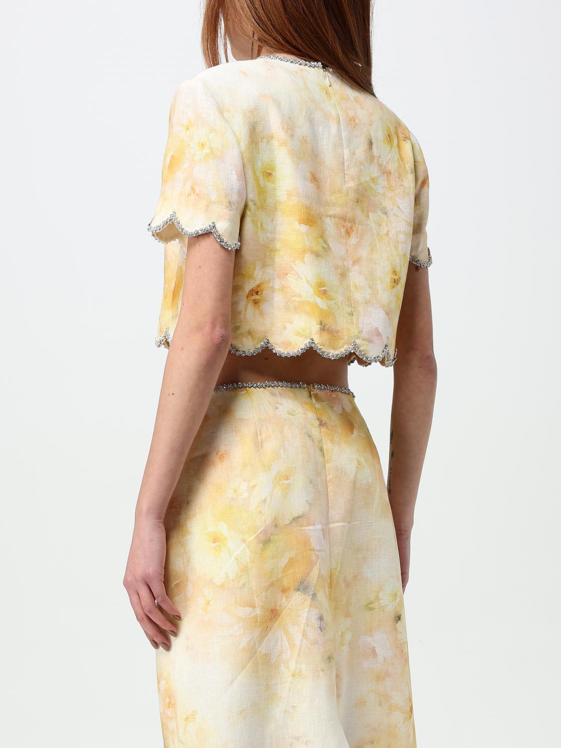 Floral Print Scalloped Hem Top