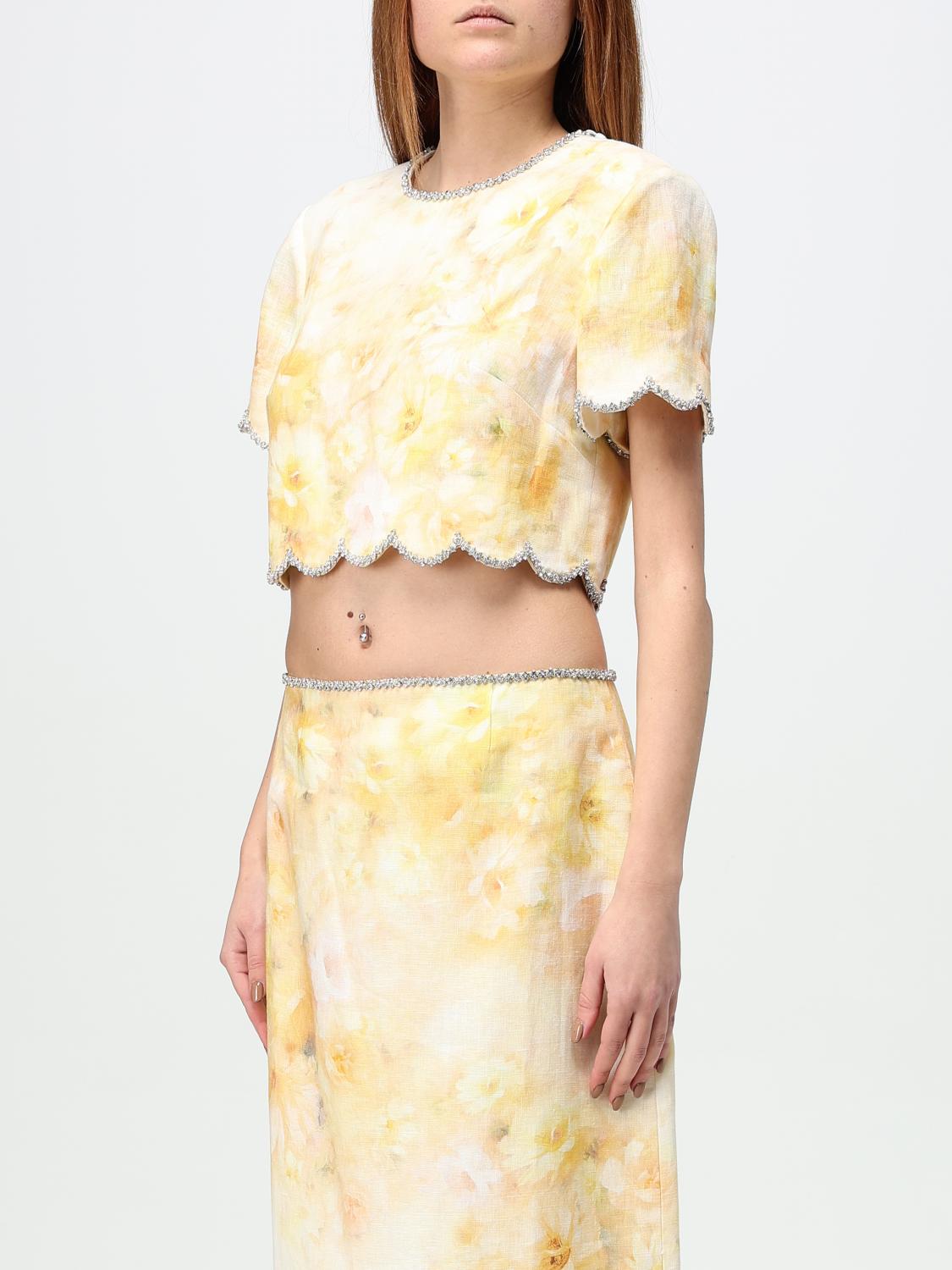 Floral Print Scalloped Hem Top