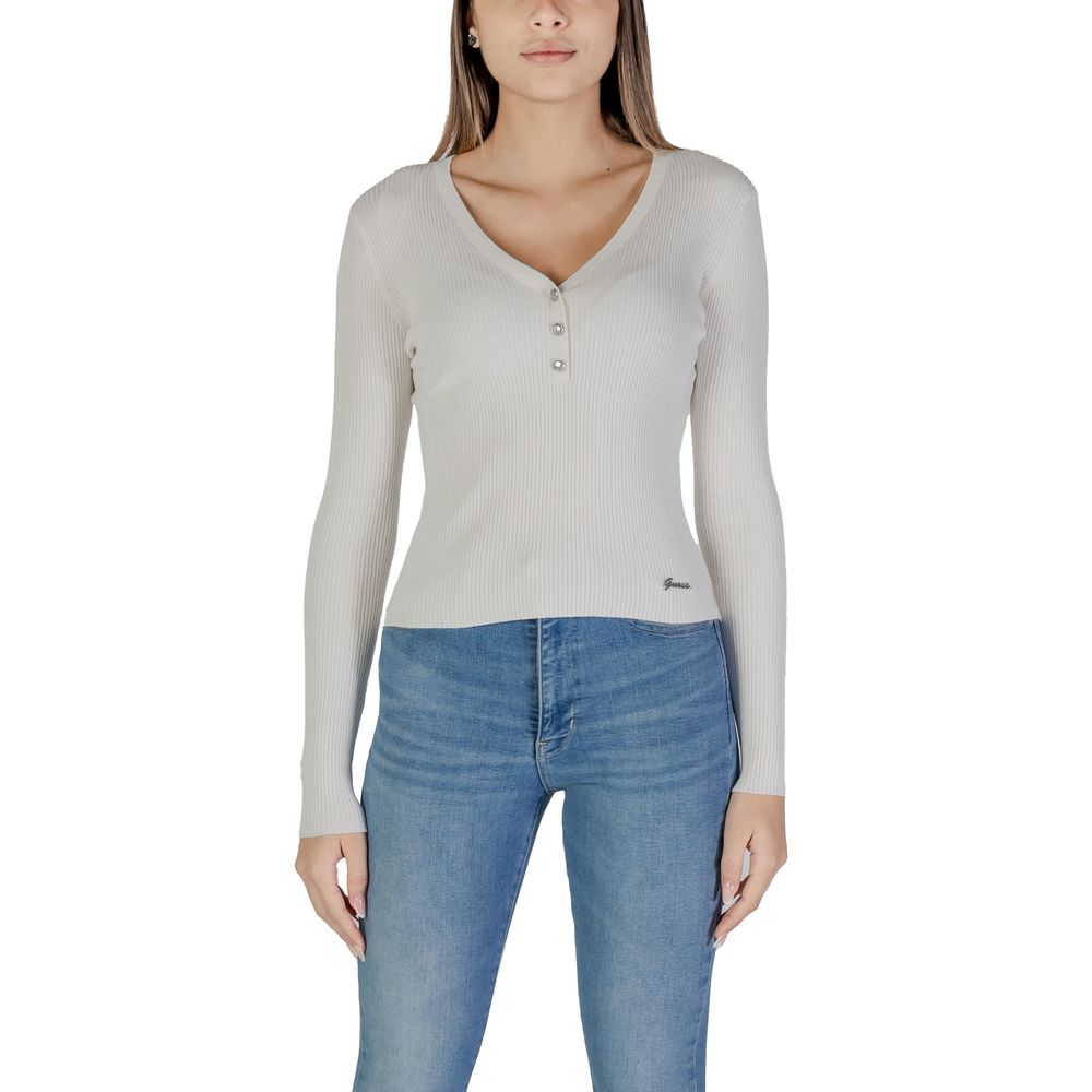 Ribbed Henley Top Long Sleeve