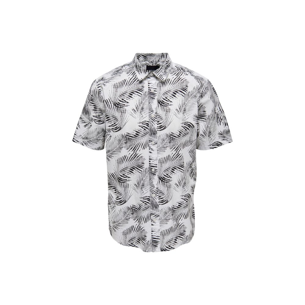 Palm Print Shirt Short Sleeves