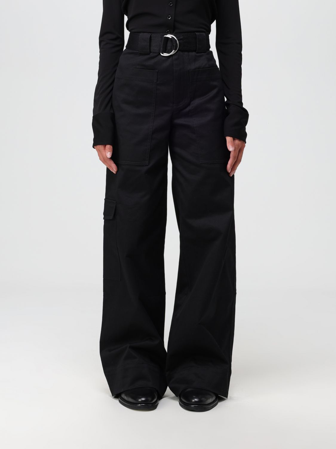 Wide Leg Belted Cargo Pants
