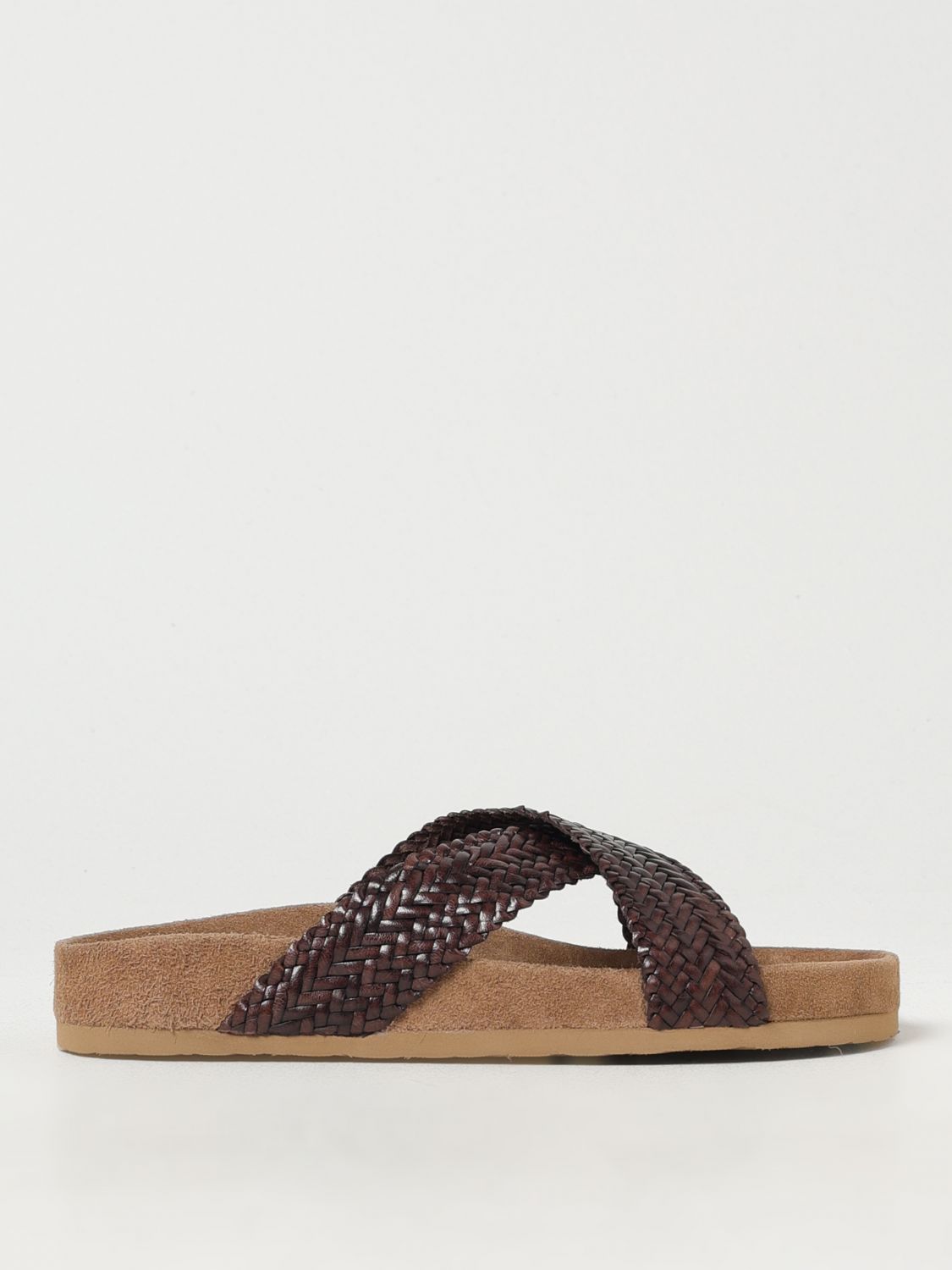 Flat Woven Leather Sandals