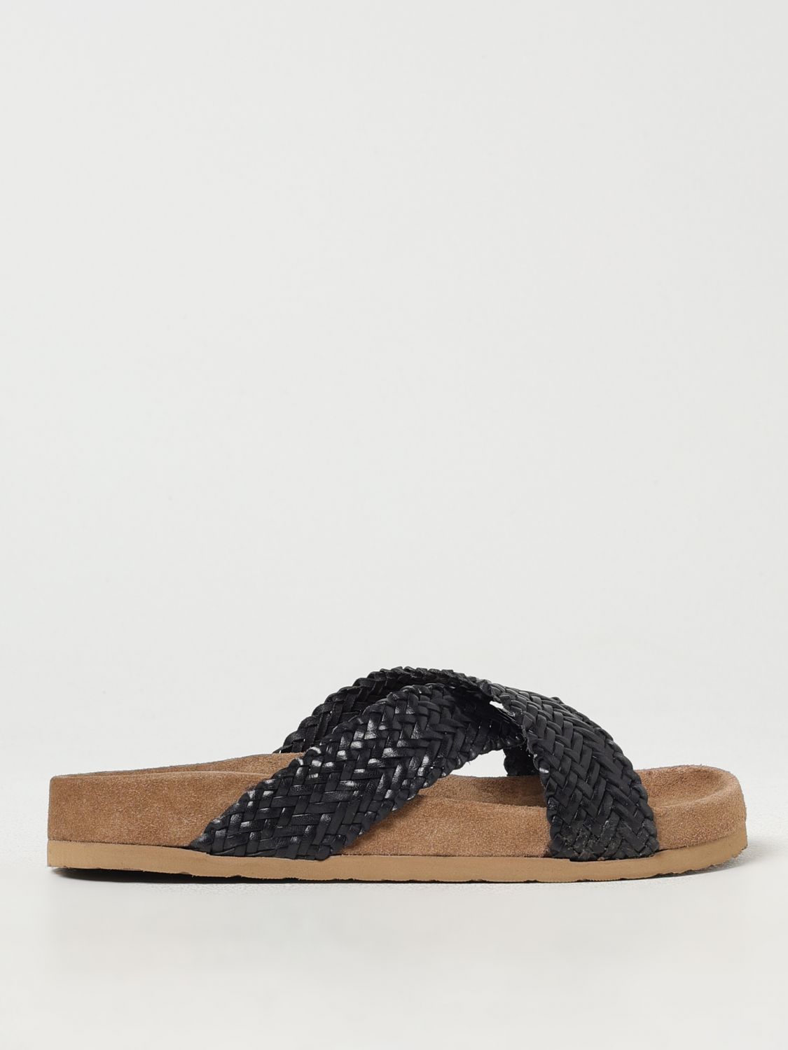 Flat Woven Leather Sandals