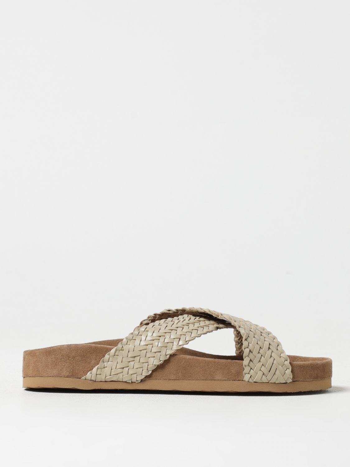 Flat Woven Leather Sandals