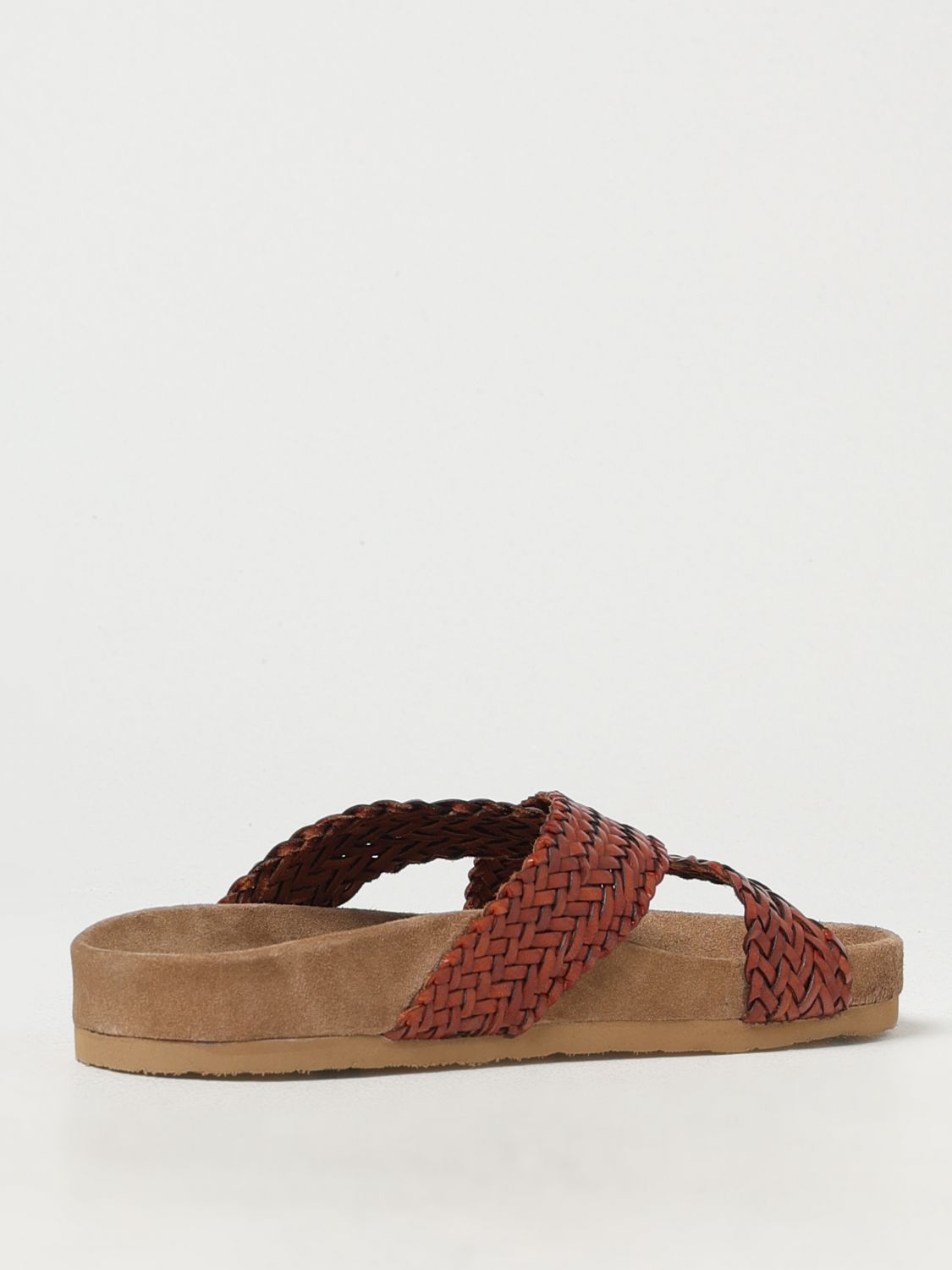 Flat Woven Leather Sandals