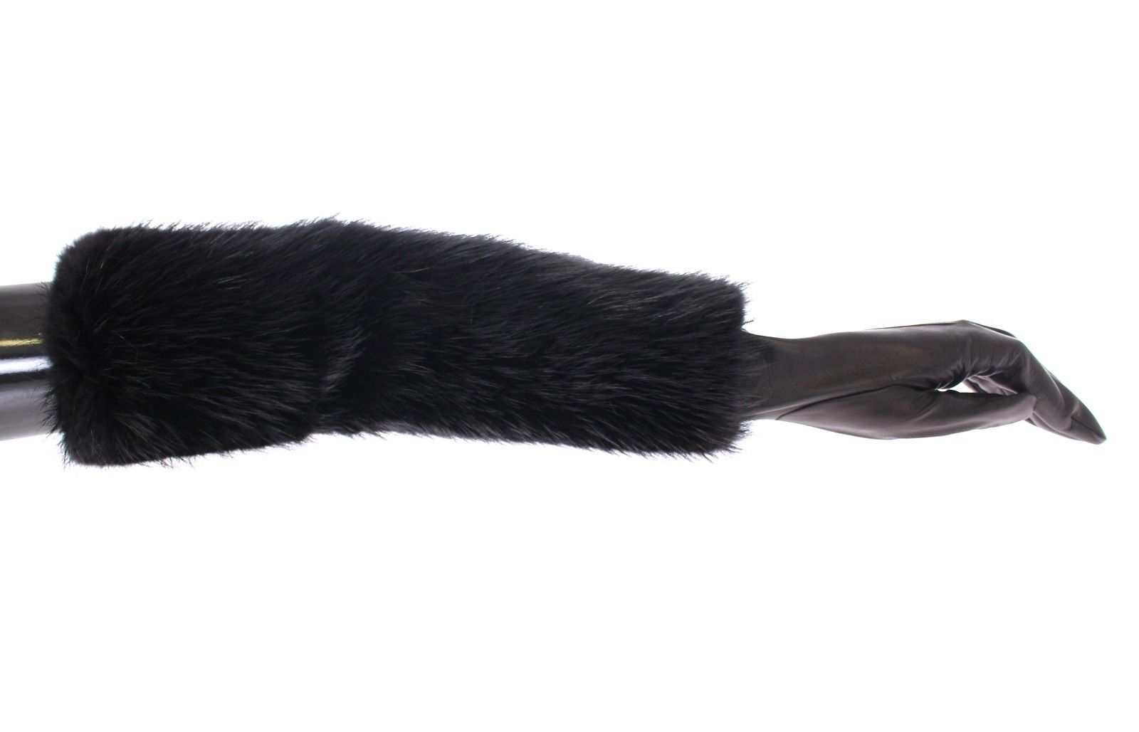 Luxurious  Fur Leather Elbow Gloves