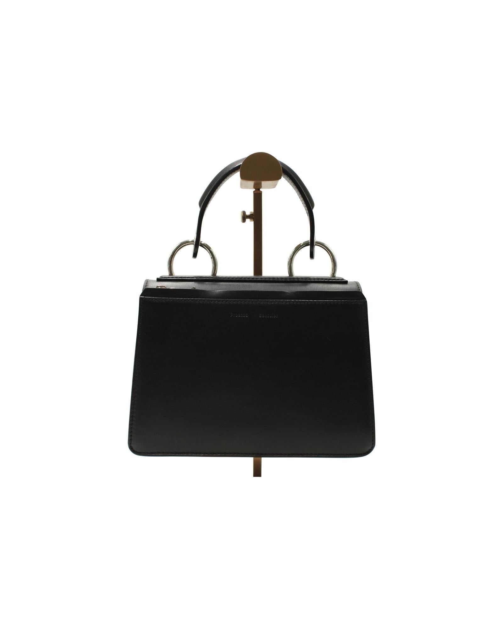 Hava Top Handle Bag in Black Leather