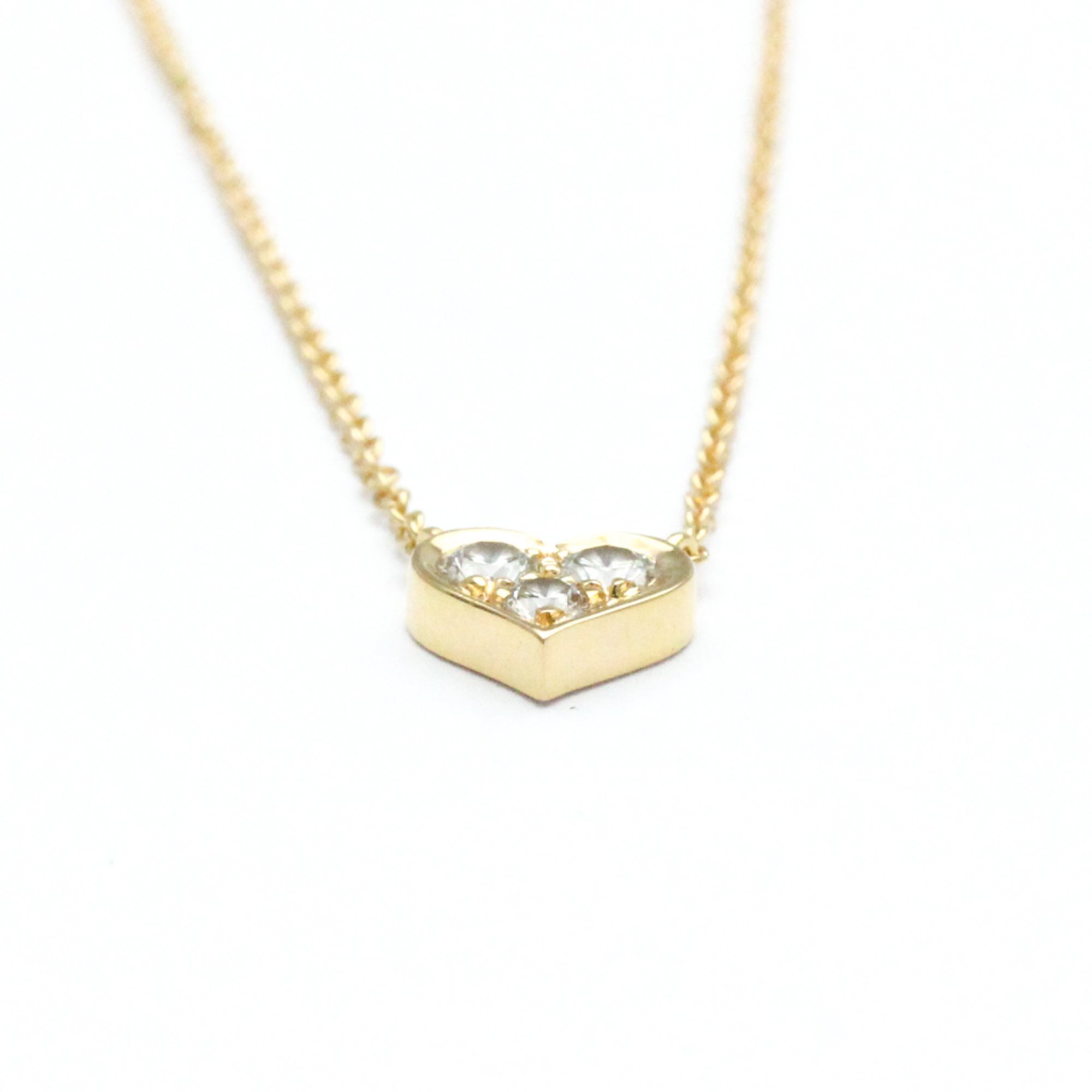 ThreeStone Heart Pendant Necklace