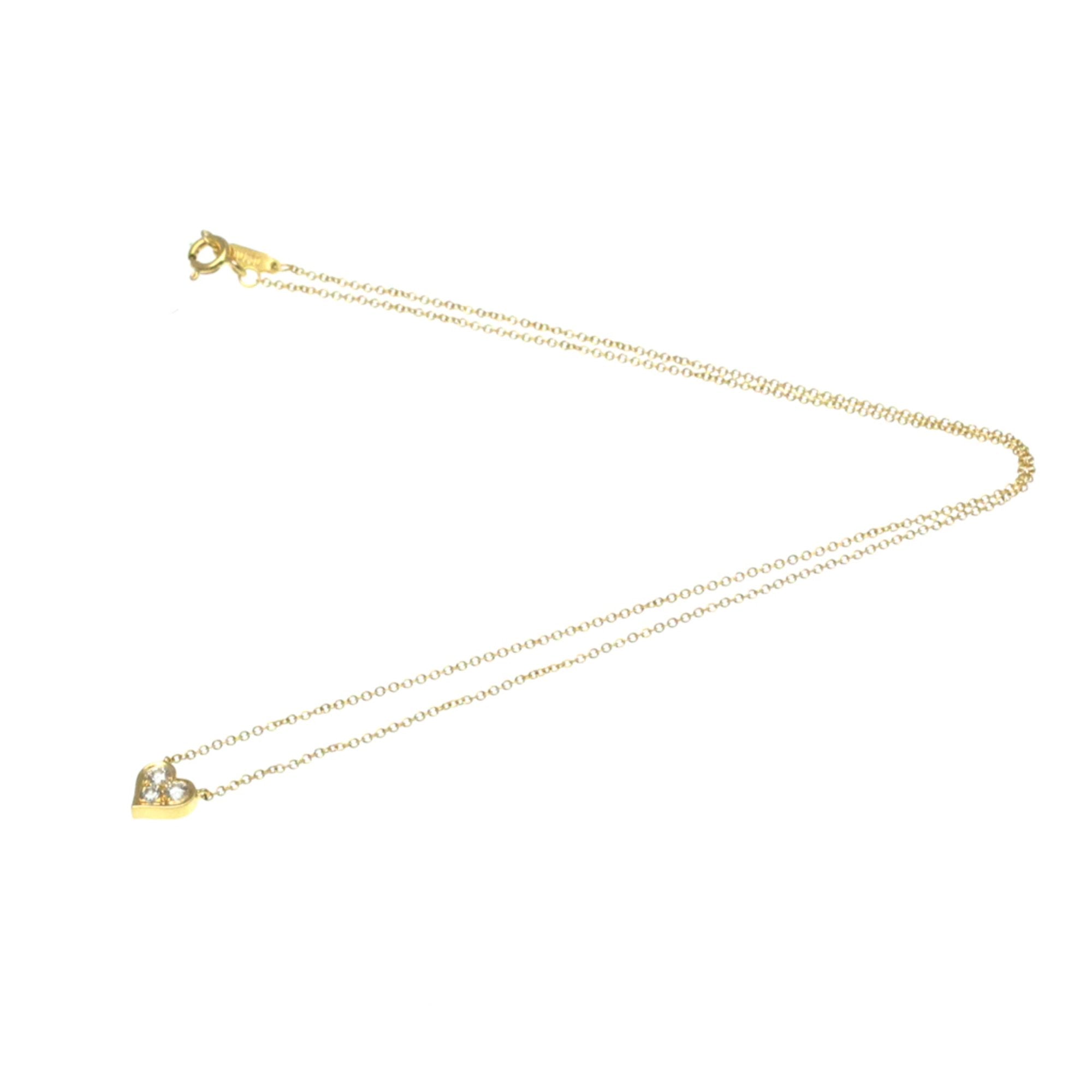 ThreeStone Heart Pendant Necklace