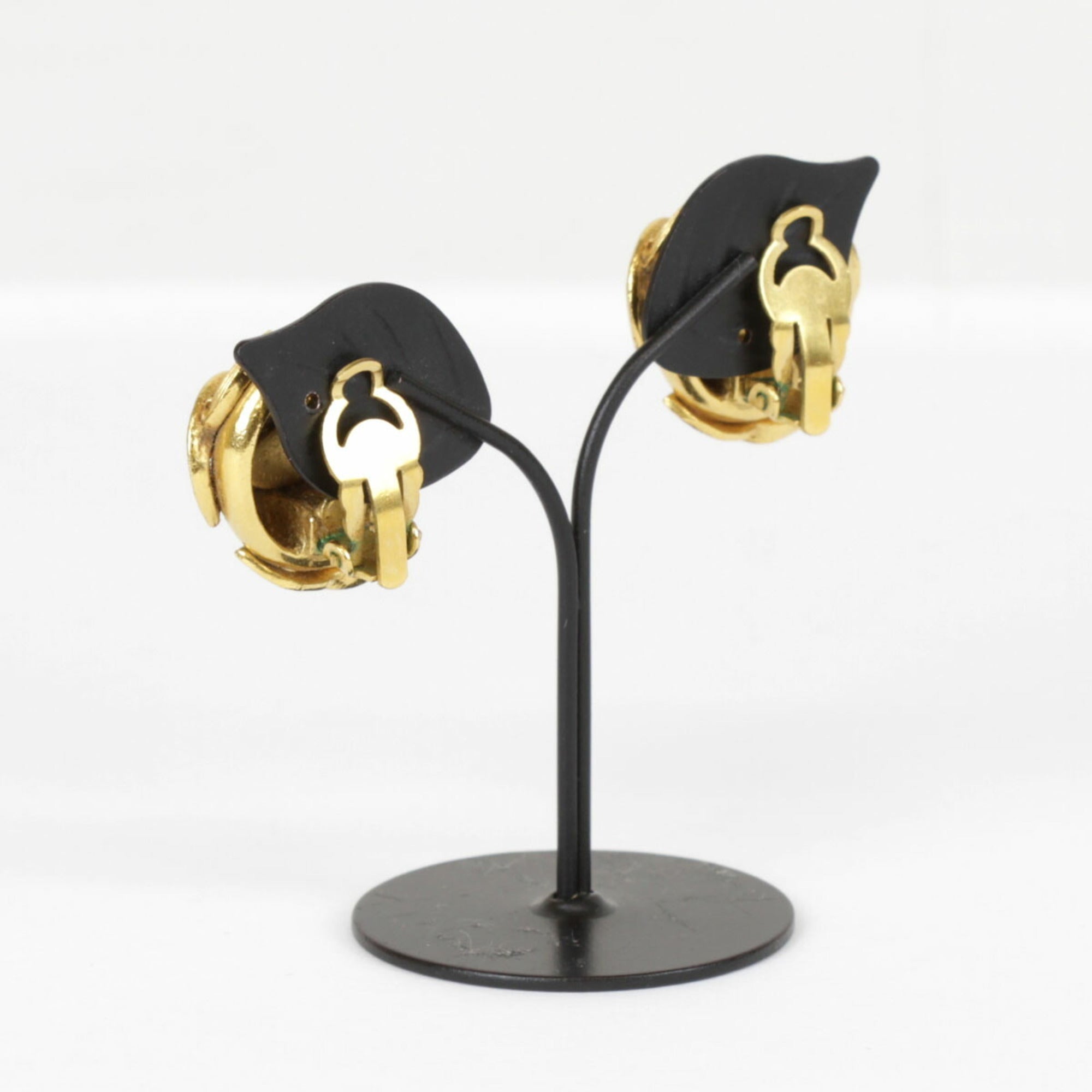 Gold CC Clipon Earrings