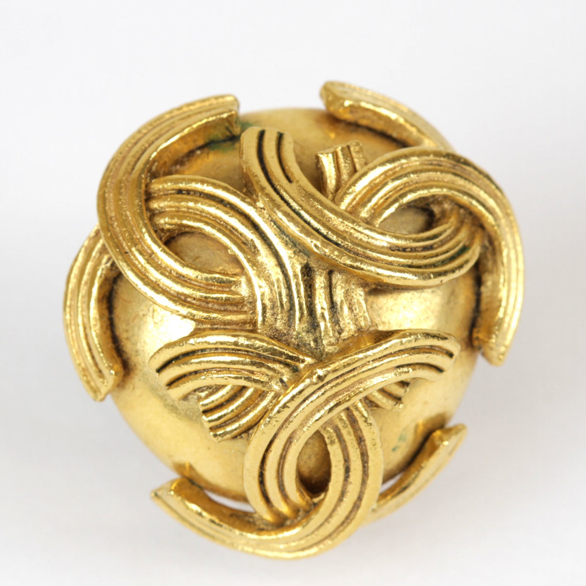 Gold CC Clipon Earrings