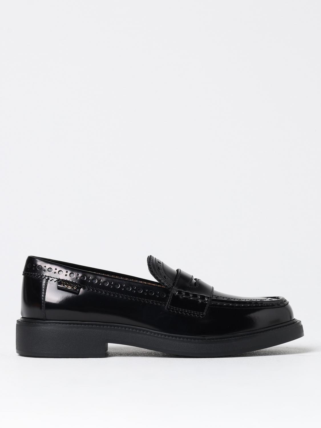 Leather Penny Loafers Brogue Detail